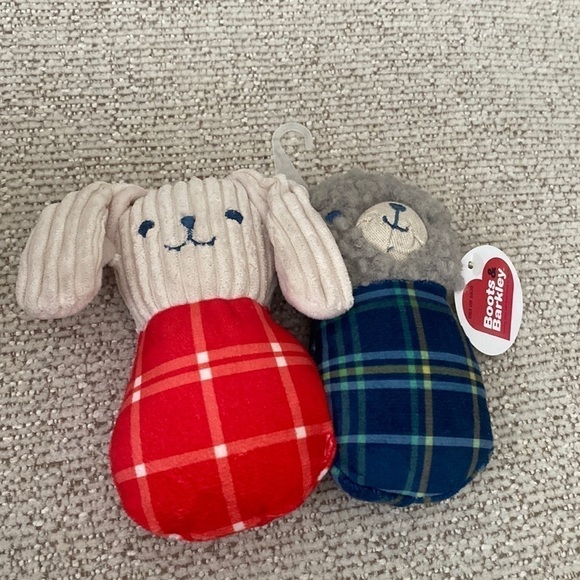 NWT BOOTS & BARKLEY 2 PACK OF SQUEAKY SMALL DOG TOYS - Picture 1 of 2